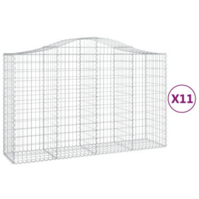 Coșuri Gabion Arcuite Fier Galvanizat - Barieră Decorativă 2