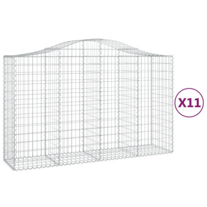 Coșuri Gabion Arcuite Fier Galvanizat - Barieră Decorativă