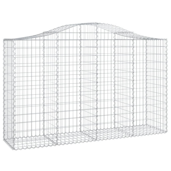 Coșuri Gabion Arcuite 12 buc - Fier Galvanizat | Gard Decorativ