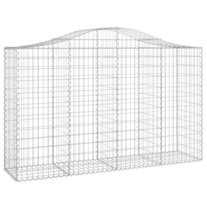 Coșuri Gabion Arcuite 12 buc - Fier Galvanizat | Gard Decorativ