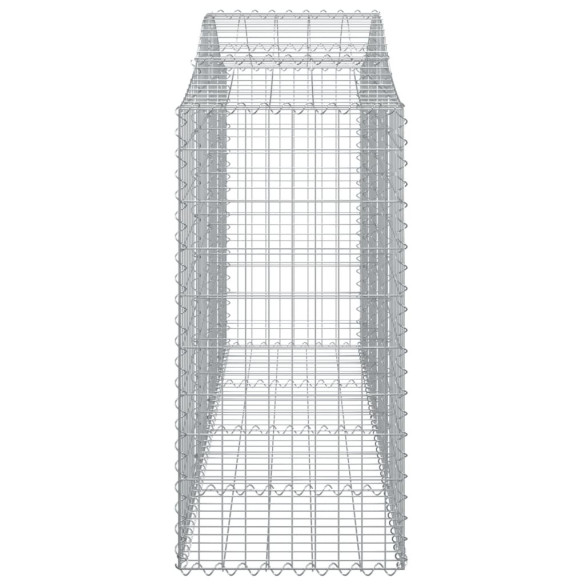 Coșuri Gabion Arcuite 12 buc - Fier Galvanizat | Gard Decorativ