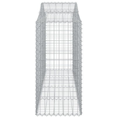 Coșuri Gabion Arcuite 12 buc - Fier Galvanizat | Gard Decorativ