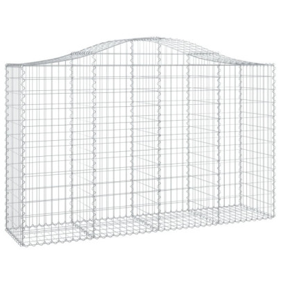 Coșuri Gabion Arcuite 15 buc - 200x50x120/140 cm