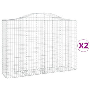 Coșuri Gabion Arcuite Fier Galvanizat - Gard Decorativ 2