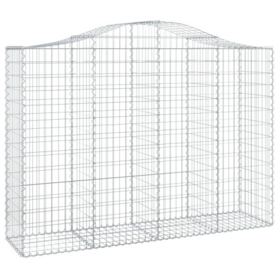 Set Coșuri Gabion Arcuite | Fier Galvanizat | Decor Grădină