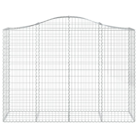 Coșuri Gabion Arcuite 4 Bucăți - Fier Galvanizat 200x50cm