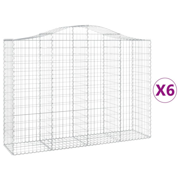 Coșuri Gabion Arcuite Fier Galvanizat - Barieră Decorativă