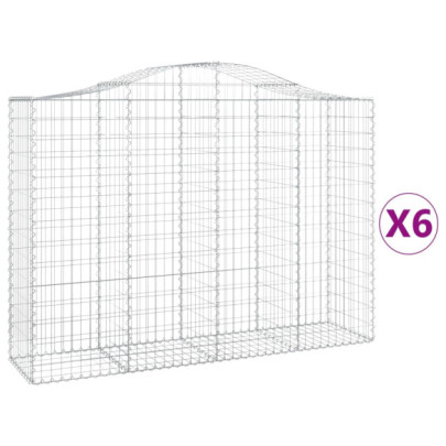 Coșuri Gabion Arcuite Fier Galvanizat - Barieră Decorativă