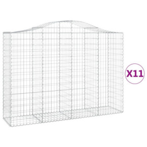 Set Coșuri Gabion Arcuite | Barieră Decorativă Grădină | Fier Galvanizat 2