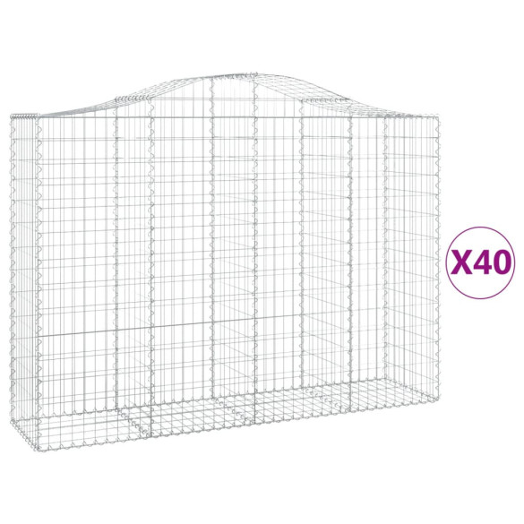 Coșuri Gabion Arcuite Fier Galvanizat | Gard Decorativ