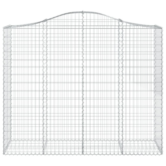 Coșuri Gabion Arcuite 2 Bucăți - Fier Galvanizat 200x50cm