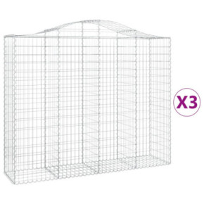 Set 3 Coșuri Gabion Arcuite | Fier Galvanizat | Decor Grădină 2