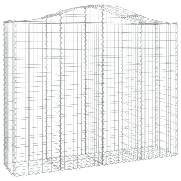 Set 3 Coșuri Gabion Arcuite | Fier Galvanizat | Decor Grădină