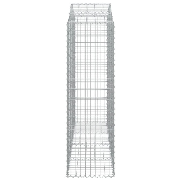 Set 3 Coșuri Gabion Arcuite | Fier Galvanizat | Decor Grădină