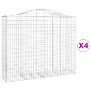 Coșuri Gabion Arcuite Fier Galvanizat - Gard Decorativ 2