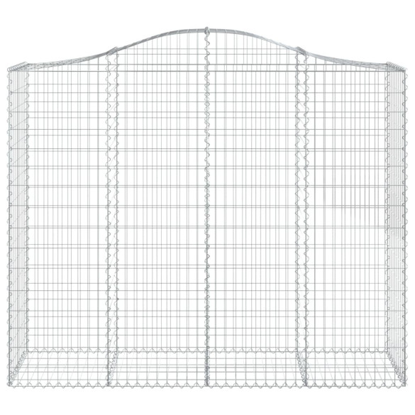 Set 5 Coșuri Gabion Arcuite | Fier Galvanizat | Decor Grădină