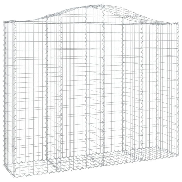 Set 7 Coșuri Gabion Arcuite - Gard Decorativ Fier Galvanizat