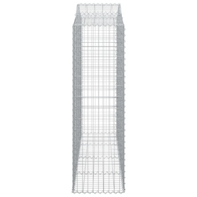 Set 7 Coșuri Gabion Arcuite - Gard Decorativ Fier Galvanizat