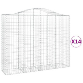 Coșuri Gabion Arcuite Fier Galvanizat - Gard Decorativ 2