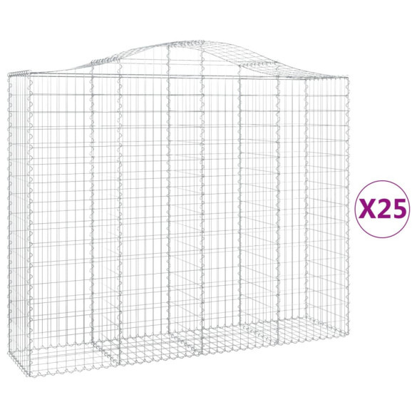 Coșuri Gabion Arcuit 200x50x160/180 cm - Fier Galvanizat