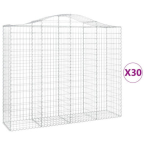 Coșuri Gabion Arcuite Fier Galvanizat - Gard Decorativ 2