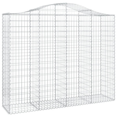 Coșuri Gabion Arcuite Fier Galvanizat - Gard Decorativ