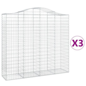 Coșuri Gabion Arcuite Fier Galvanizat - Gard Decorativ 2