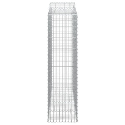 Coșuri Gabion Arcuite 6 Bucăți - Fier Galvanizat 200x50cm