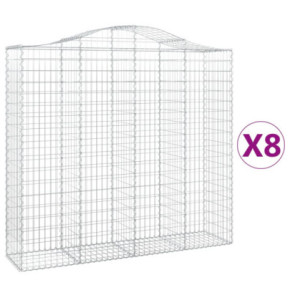 Coșuri Gabion Arcuite Fier Galvanizat - Set 8 Bucăți 2