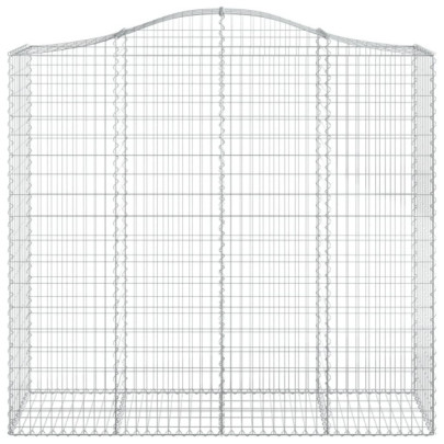 Coșuri Gabion Arcuite Fier Galvanizat - Set 8 Bucăți