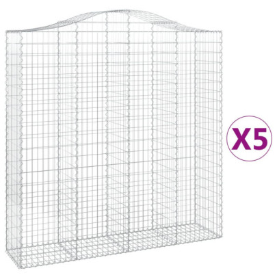 Coșuri Gabion Arcuite 200x50x200/220 cm - 5 bucăți