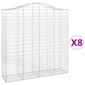Coșuri Gabion Arcuite Fier Galvanizat - Set 8 bucăți 2