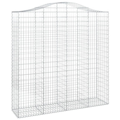 Coșuri Gabion Arcuite Fier Galvanizat - Set 8 bucăți