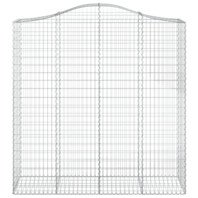 Coșuri Gabion Arcuite Fier Galvanizat - Set 8 bucăți