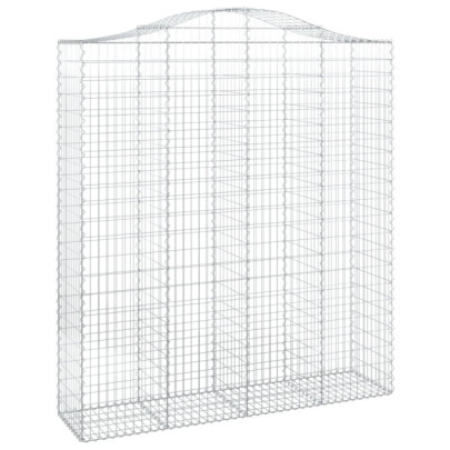 Coșuri Gabion Arcuite - Set 5 Bucăți - Fier Galvanizat Rezistent