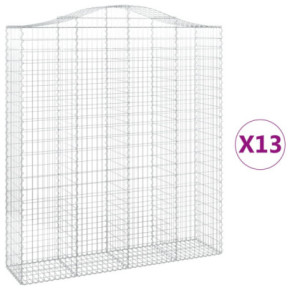Coșuri Gabion Arcuite - 13 bucăți 200x50x220/240cm 2