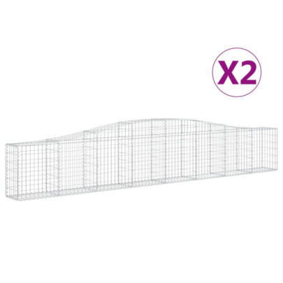 Coșuri Gabion Arcuite 400x30x60/80 cm - Fier Galvanizat