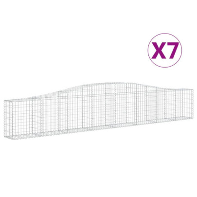 Coșuri Gabion Arcuite | Set 7 Bucăți | Fier Galvanizat Rezistent