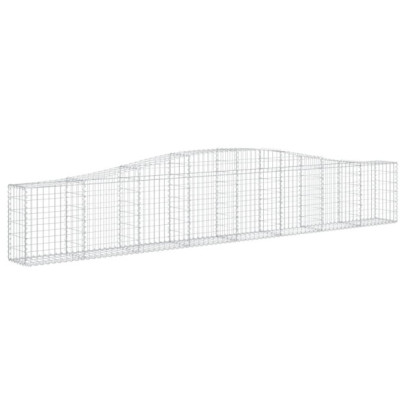 Coșuri Gabion Arcuite 10 buc - Fier Galvanizat | Decor Grădină
