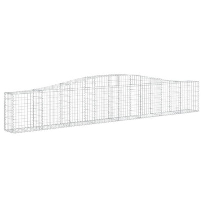 Coșuri Gabion Arcuite 15 buc - Fier Galvanizat | Decor Grădină