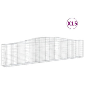 Coșuri Gabion Arcuite Fier Galvanizat - Gard Decorativ 2