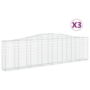 Coșuri Gabion Arcuite Fier Galvanizat - Gard Decorativ 2