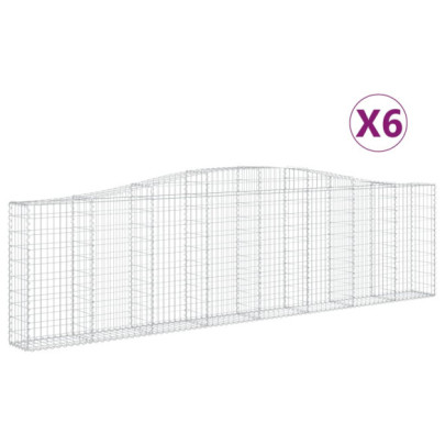 Coșuri Gabion Arcuite Fier Galvanizat | Gard Decorativ