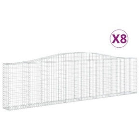 Coșuri Gabion Arcuite Fier Galvanizat - Gard Decorativ 2