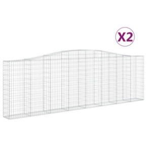 Coșuri Gabion Arcuite Fier Galvanizat | Gard Decorativ 2