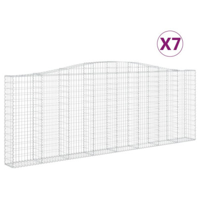 Coșuri Gabion Arcuite Fier Galvanizat | Gard Decorativ