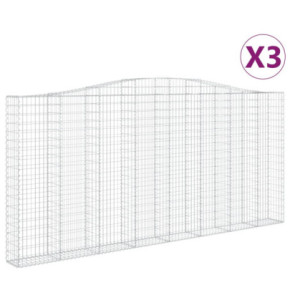 Coșuri Gabion Arcuite Fier Galvanizat - Gard Decorativ 2