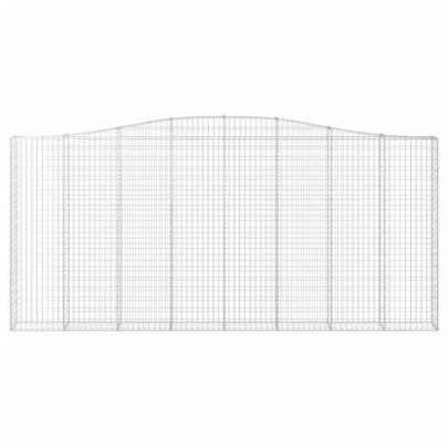 Coșuri Gabion Arcuite Fier Galvanizat - Gard Decorativ
