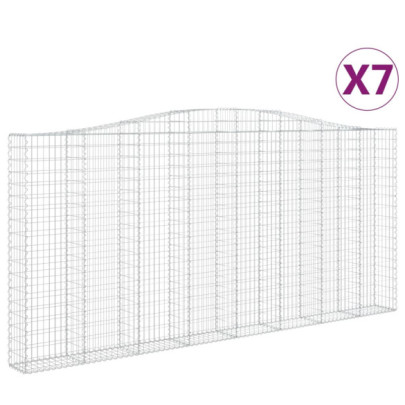 Coșuri Gabion Arcuite Fier Galvanizat | Barieră Decorativă Grădină