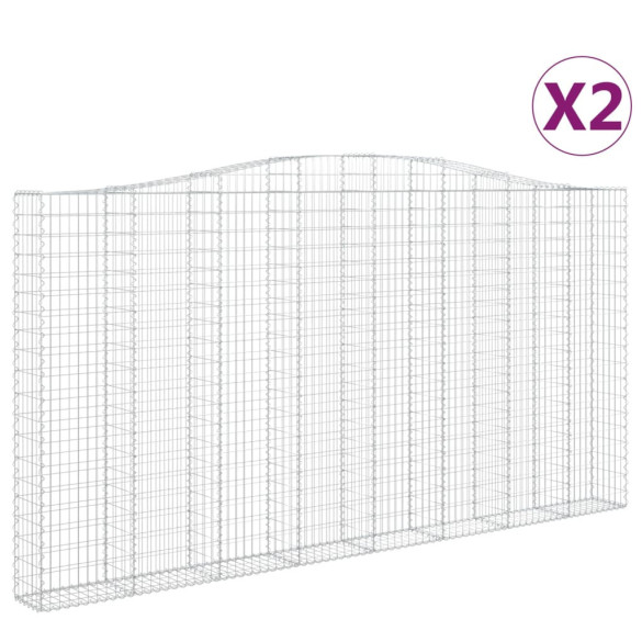 Coșuri Gabion Arcuite Fier Galvanizat 400x30x200/220 cm